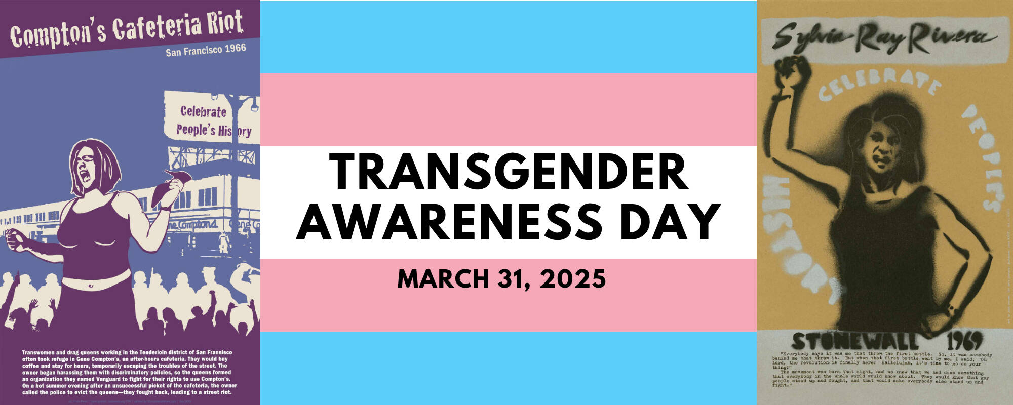 Title banner for the blog "Transgender Awareness Day"